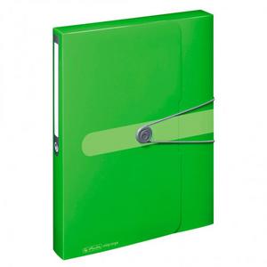 Plastový box s gumičkou Herlitz Easy Orga A4 PP zelený - Plastobal