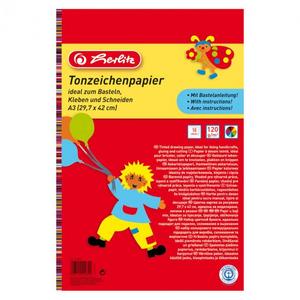 Farebný papier Herlitz 10 listov A3 lep.blok 120g - Plastobal