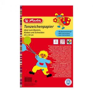 Farebný papier Herlitz 20 listov 33x23cm lep.blok 120g - Plastobal