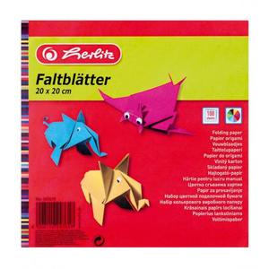 Farebný papier Herlitz 100 listov 10 farieb 20x20cm 60g - Plastobal