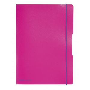 Zošit Herlitz my.book Flex A4 2x40 listov linajkový štvorčekový PP ružový - Plastobal