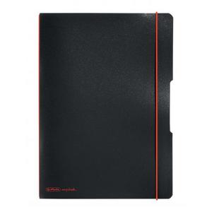 Zošit Herlitz my.book Flex A4 2x40 listov linajkový štvorčekový PP čierny - Plastobal