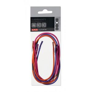 Sada gumičiek Herlitz my.book Flex A6 oranžová fialová ružová - Plastobal