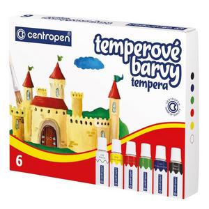 Temperové farby Centropen 6 farieb 12ml - Farby, štetce, doplnky | ***