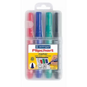 Sada popisovačov na flipchartové bloky Centropen 8550/4S - Plastobal