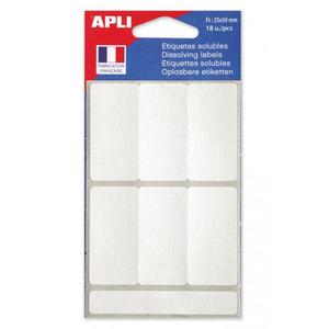 Etikety rozpustné vodou 25x50mm - Plastobal