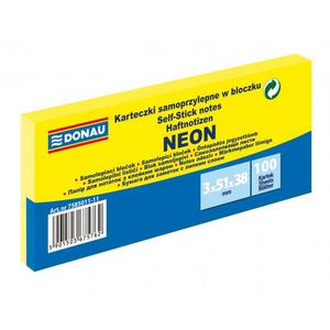 Bloček Donau neónový 38x51 žltý/3ks - Plastobal