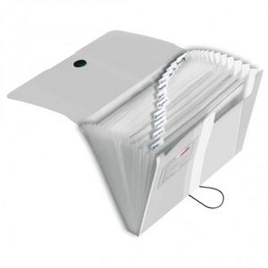 Aktovka plastová s priehradkami Herlitz Easy Orga transparentná číra - Plastobal