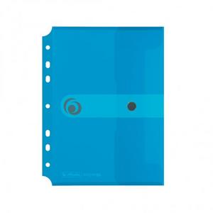 Plastový obal A5 s cvočkom a eurodierovaním Herlitz Easy Orga priehľadný modrý - Plastové obaly s cvočkom | ***