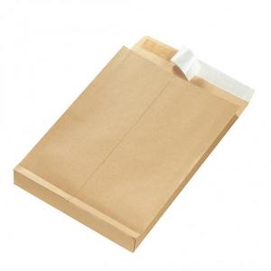 Taška B4 Herlitz s X dnom a odtrhávacou páskou 250 x 353 mm 130g hnedá 25ks - Plastobal