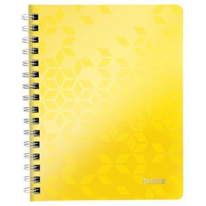 Blok poznámkový linajkový Leitz WOW A5 metalický žltý - Plastobal