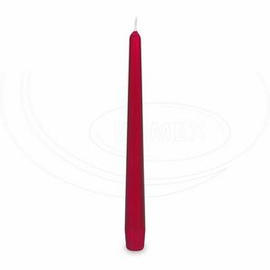 Sviečka kónická bordová O23 x 245 mm [10 ks] - Plastobal