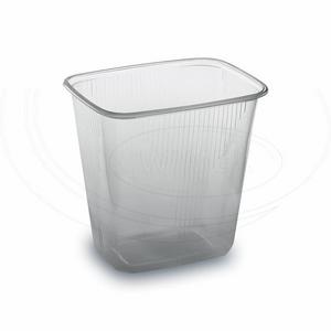 Miska (PP) hranatá priehľadná 108 x 81 mm 500ml [100 ks] - Plastobal