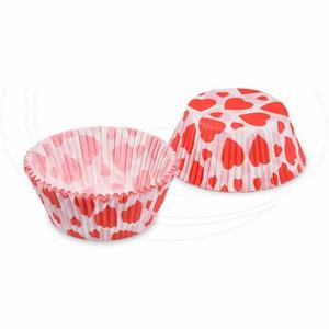 Cukrárenský košíček (PAP) Srdcia O50 x 30 mm [40 ks] - Plastobal