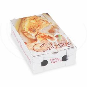 Krabica na pizzu z vlnitej lepenky Calzone 28 x 17 x 7,5 cm [100 ks] - Plastobal