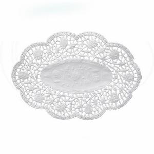 Dekoračná krajka (PAP) oválna biela 50 x 37 cm [100 ks] - Plastobal