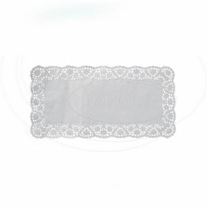 Dekoračná krajka (PAP) hranatá biela 24 x 15 cm [100 ks] - Plastobal