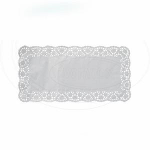 Dekoračná krajka (PAP) hranatá biela 34 x 26 cm [100 ks] - Plastobal