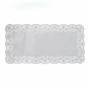 Dekoračná krajka (PAP) hranatá biela 46 x 36 cm [100 ks] - Plastobal