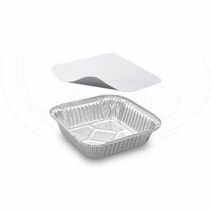 Miska (ALU) hranatá 158 x 158 x 34 mm 560ml + viečko [5 sád] - Plastobal