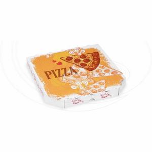Krabica na pizzu z vlnitej lepenky 26 x 26 x 3 cm [100 ks] - Plastobal