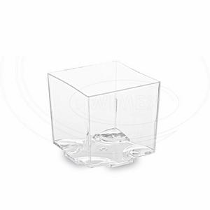 Fingerfood pohárik (PS) hranatý číry 44 x 44 x 43 mm 65ml [20 ks] - Plastobal