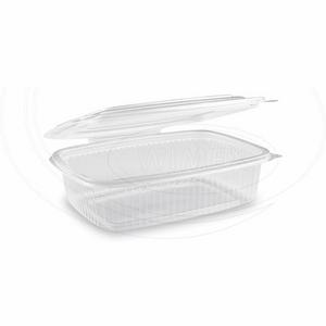 Miska (PP) s viečkom oválna priehľadná 750ml [50 ks] - Plastobal