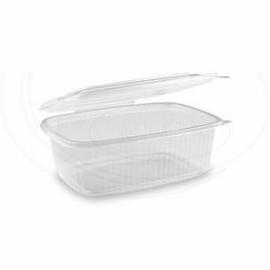 Miska (PP) s viečkom oválna priehľadná 1000ml [50 ks] - Plastobal