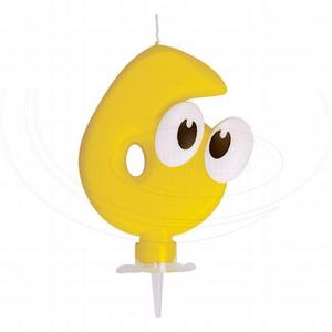 "Číslová sviečka so stojančekom ""6"" 80mm [1 ks]" - Plastobal