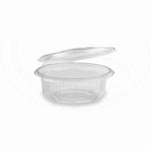 Miska (PP) s viečkom osemhranná priehľadná 375ml [50 ks] - Plastobal