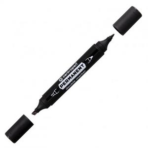 Permanentný popisovač Centropen 1666 double čierny - Plastobal