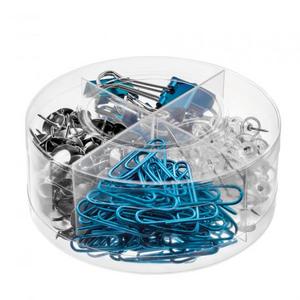 Dóza mix pripináčiky špendlíky kancelárske spony a klipy na dokumenty Herlitz Frozen Glam - Plastobal