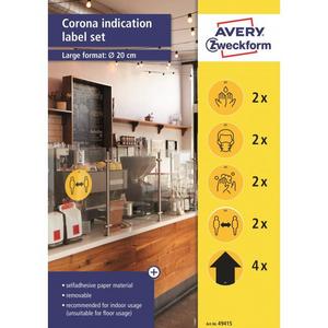 Sada výstražných etikiet COVID-19  12ks - Plastobal