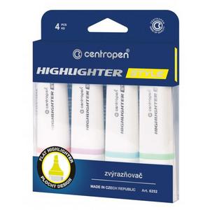 Sada zvýrazňovačov Centropen STYLE SOFT  4f - Plastobal
