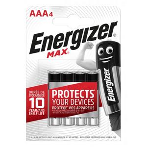Batéria alkalická  Energizer Max 1,5 V, typ AAA,4ks - Plastobal
