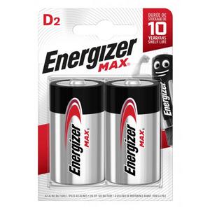 Batéria alkalická Energizer Max 1,5 V, typ D, 2 ks - Plastobal