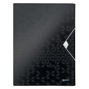 Plastový box s gumičkou Leitz WOW čierny - Plastobal