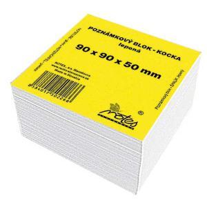 Blok kocka lepená 90x90x45 mm biela - Plastobal