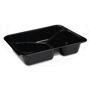 Menu misa (PP) extra-pevná 3dielná čierna 227 x 178 x 49 mm [50 ks] - Gastro potreby | ***