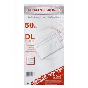 Poštové obálky DL samolepiace, okienko, 50 ks 80g - Plastobal