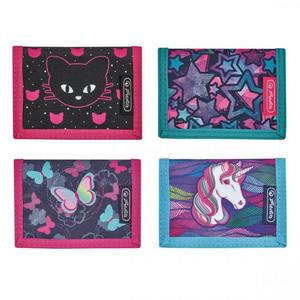 Peňaženka Herlitz 11,5x8x2cm mix Jednorožec Hviezdy Motíle Mačka - Plastobal