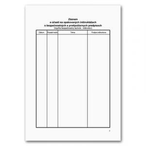 Zápisník bezpečnosti práce A5 48 hárkov - Tlačivá | ***