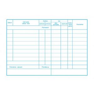 Evidencia prevádzky osobn.motor.vozidla A5 60 listov - Plastobal