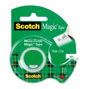 Lepiaca páska Scotch Magic neviditeľná popisovateľná 19mm x 7,5m s dispenzorom - Plastobal