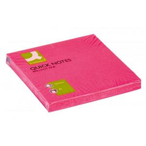 Bloček Q-CONNECT neónové 76x76mm ružové - Plastobal