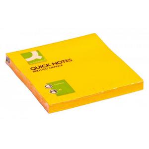 Bloček Q-CONNECT neónové 76x76mm oranžové - Plastobal