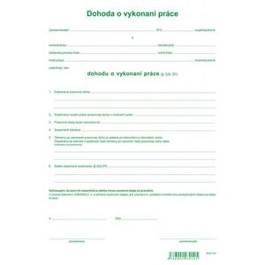 Dohoda o vykonaní práce A4 1000ks - Plastobal