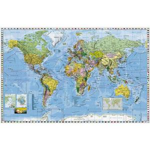 Mapa Svet politický s vlajkami štátov - Plastobal