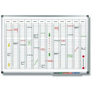 Plánovacia tabuľa ročná PREMIUM vertikálna 60x90 cm - Plastobal