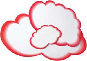 Moderačné oblačiky veľké 37x61 cm 20 ks - Plastobal